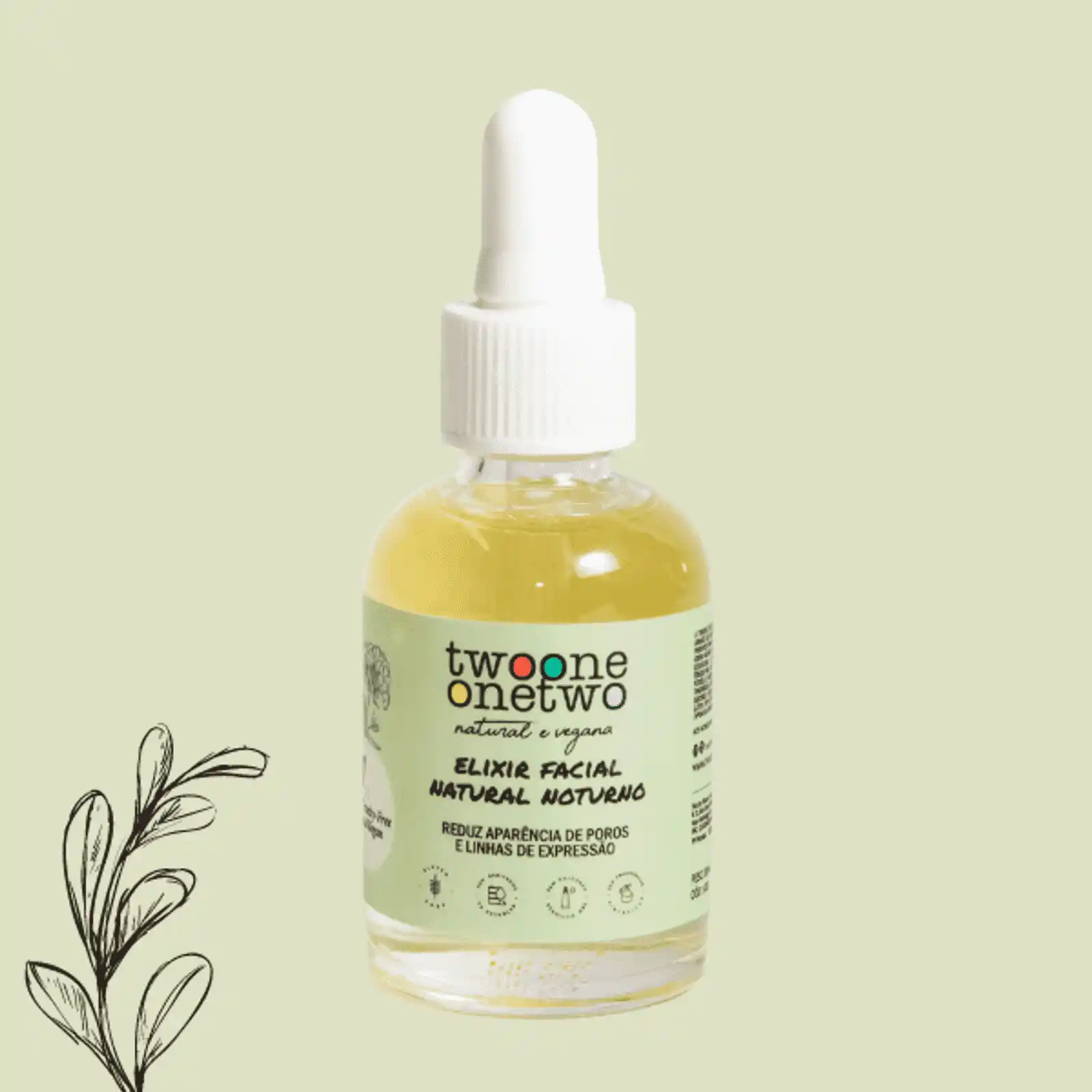 maquiagem elixir facial natural noturno picão preto twoone onetwo natural vegana